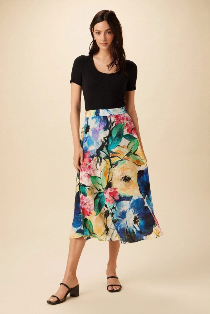 Amour Vert ethical midi  skirt