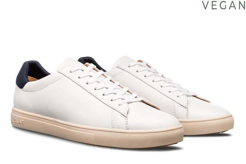 Clae Bradley vegan white sneakers