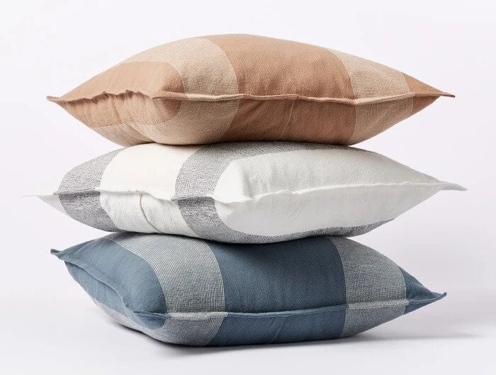 Coyuchi natural throw pillows