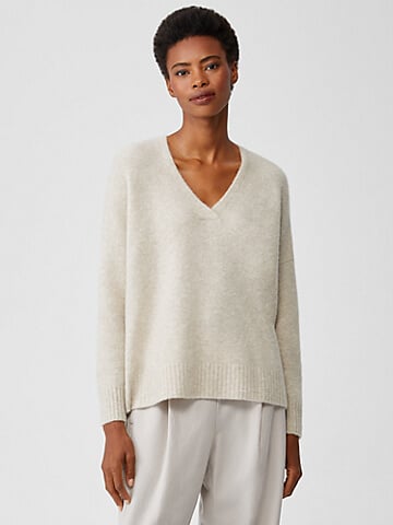 Eileen Fisher luxury knitwear sustainable sweater