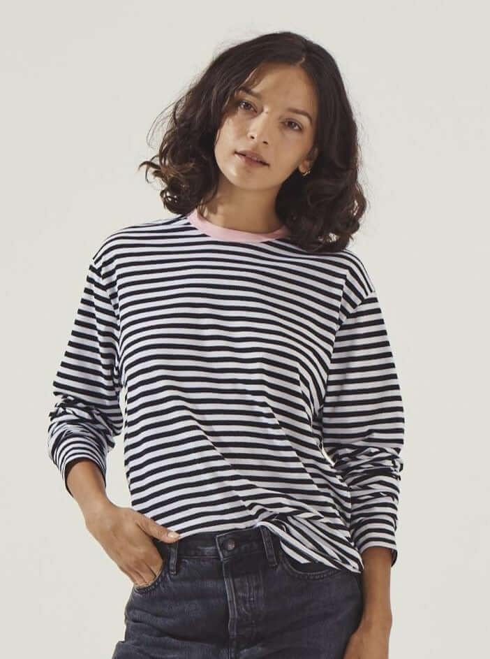 For Days striped organic cotton long sleeve tshirt