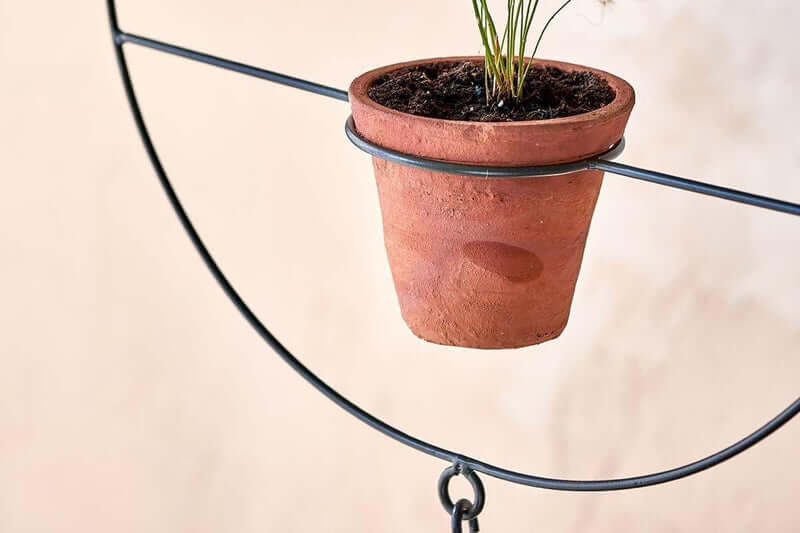 Nkuku Jara terracotta hanging plant pot