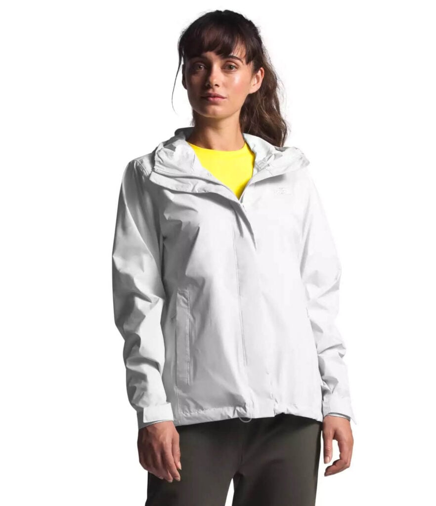 The North Face sustainable rain jacket