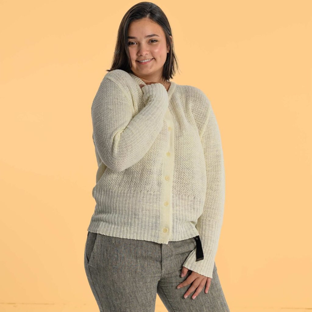 Rawganique hemp cardigan in cream