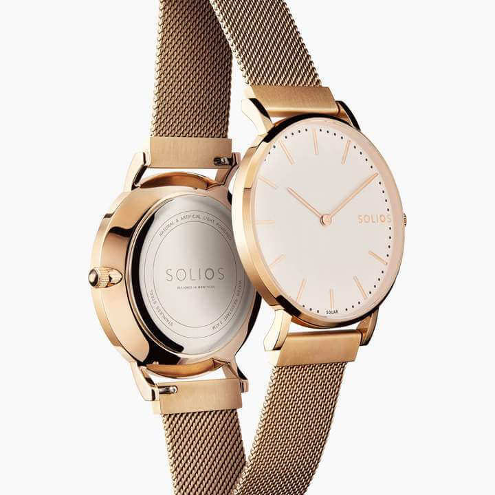 Solios gold sustainable watches