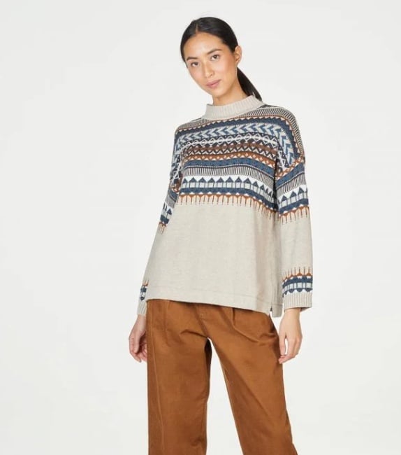 Thought organic cotton sweater sustainable and ethical production