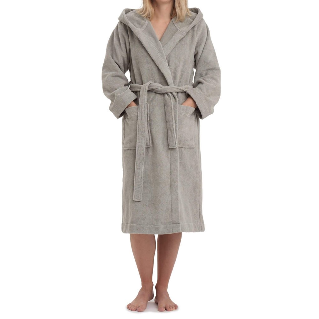 Urbanara organic cotton robe with hood