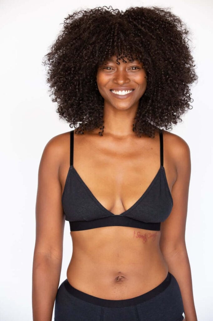 WAMA organic cotton and hemp bralette in triangle bra style