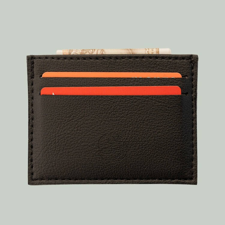 Wave cactus leather card holder