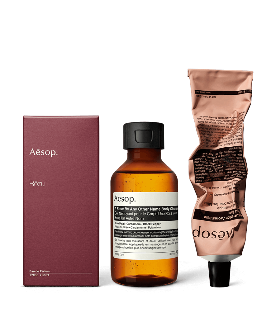 Aesop Rozu ensemble, non toxic organic perfume gift set