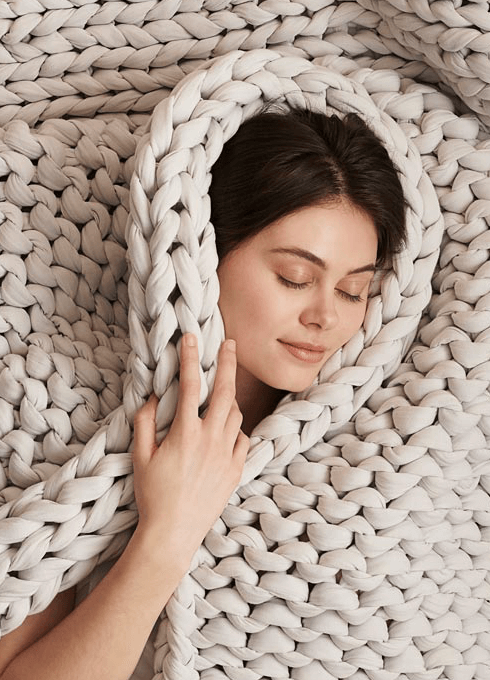 Bearaby organic cotton weighted blanket