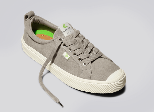 Cariuma Sustainable Sneakers in grey suede