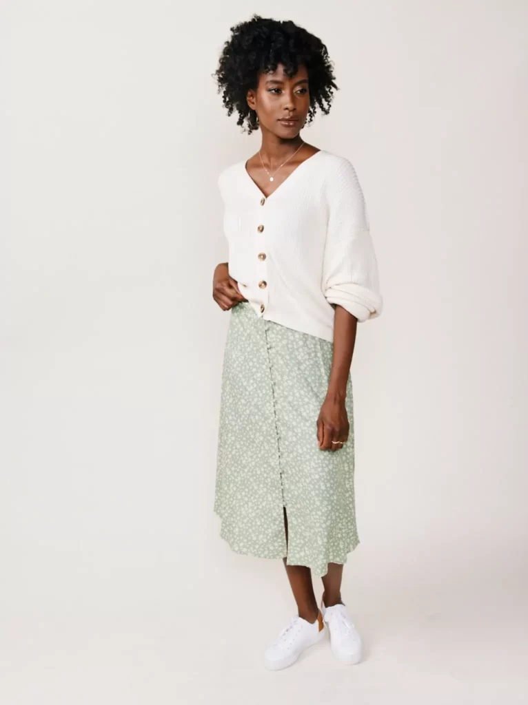 Able sustainable midi skirt