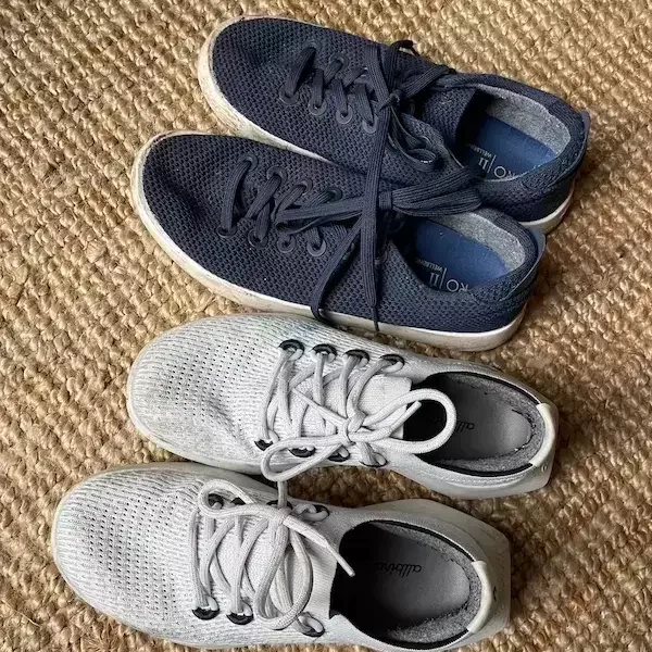 My two pairs of Allbirds shoes