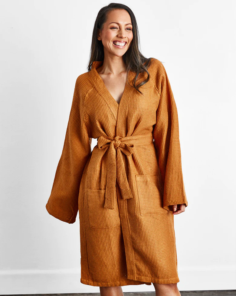 bed threads waffle robe