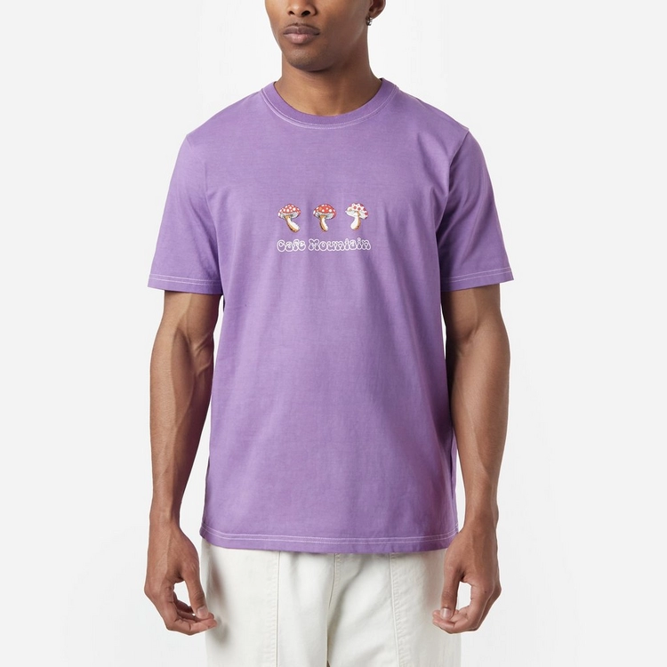 Purple t shirt from UK brand Cafe Mountain