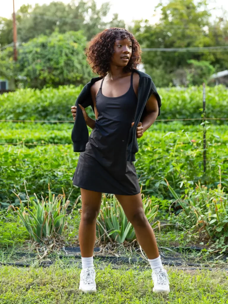 Kitty and Vibe eco friendly workout dress