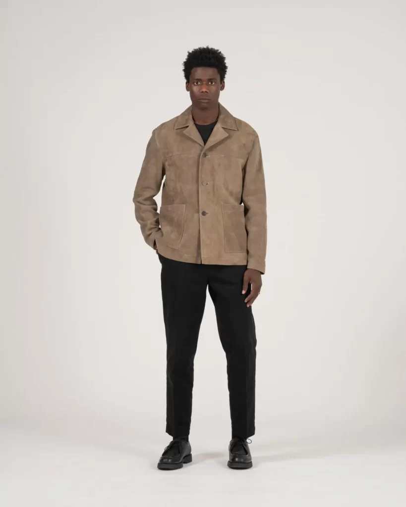 Knickerbocker jacket on model