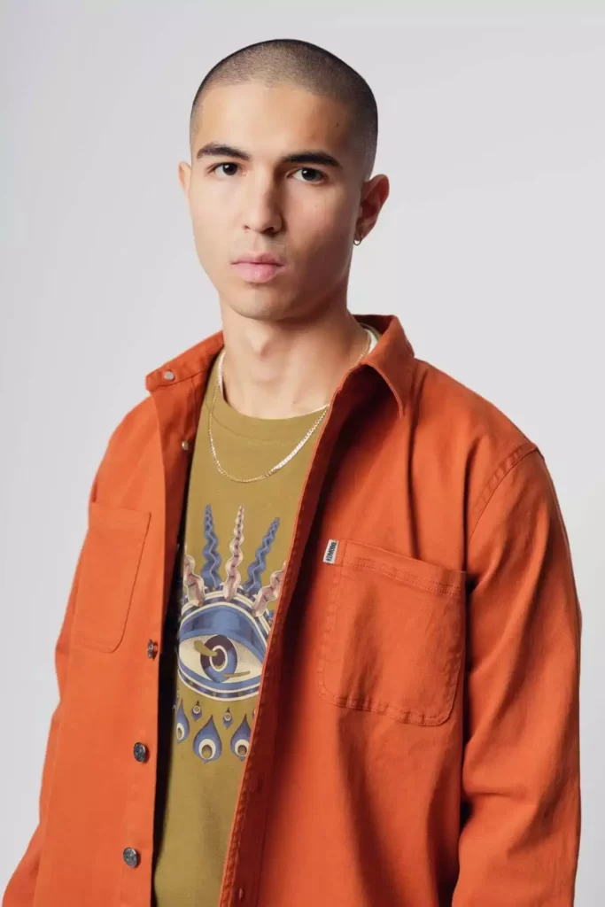 Male model wearing Komodo a UK clothing brand