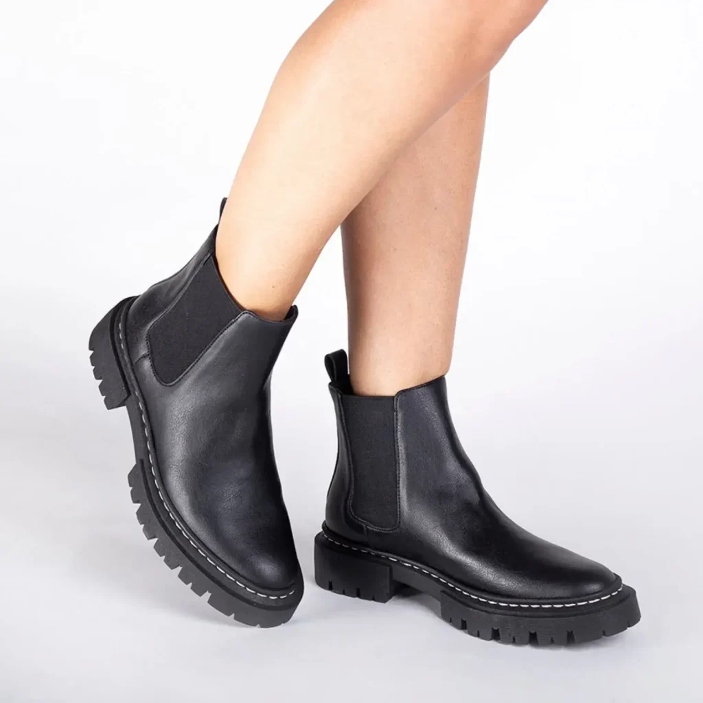 Nae black vegan chelsea boots