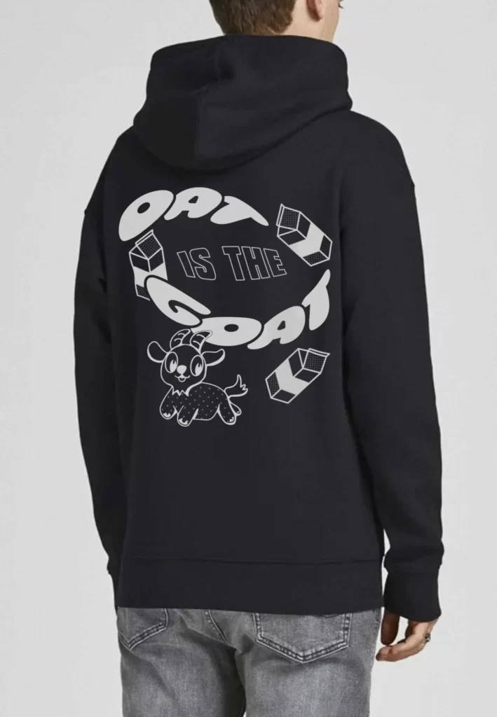 Oat is the goat plant faced clothing sustainable hoodies