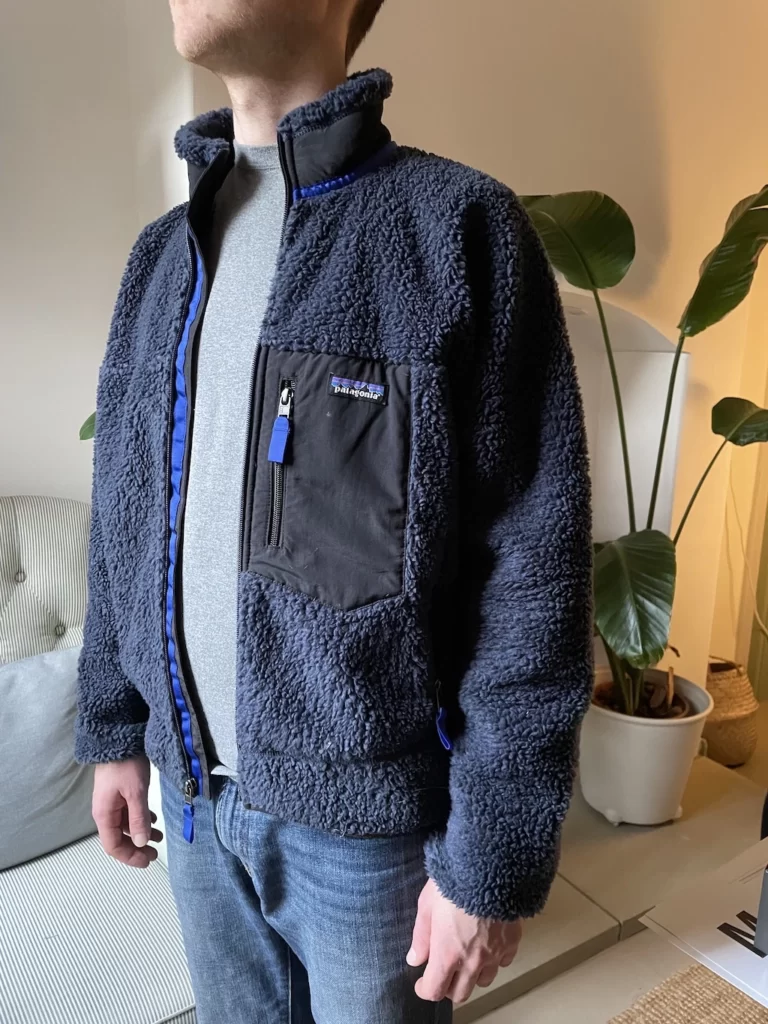 Ecothes founder Georges in his Patagonia sustainable fleece 