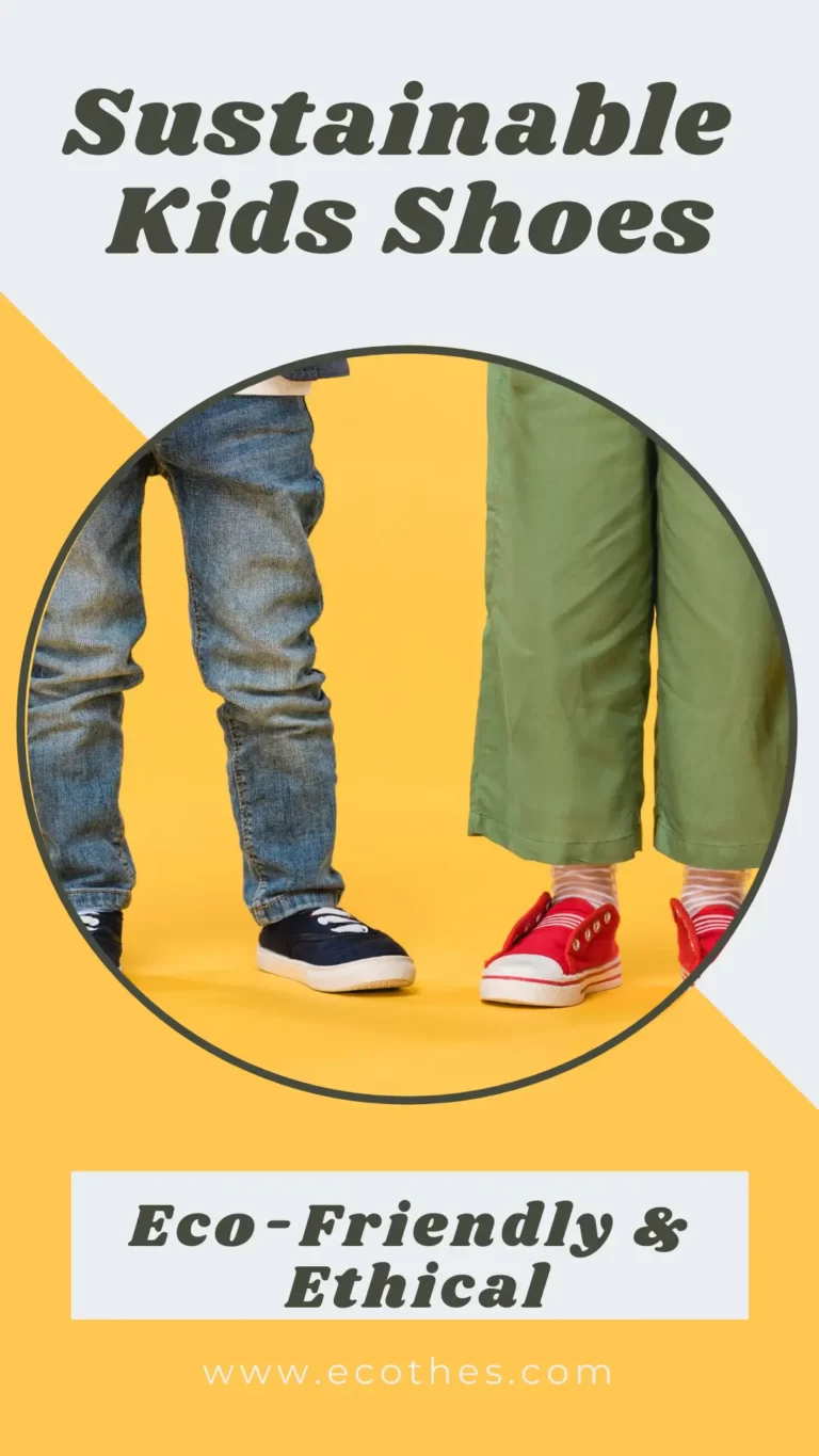 Sustainable Kids Shoes image with picture of two children standing